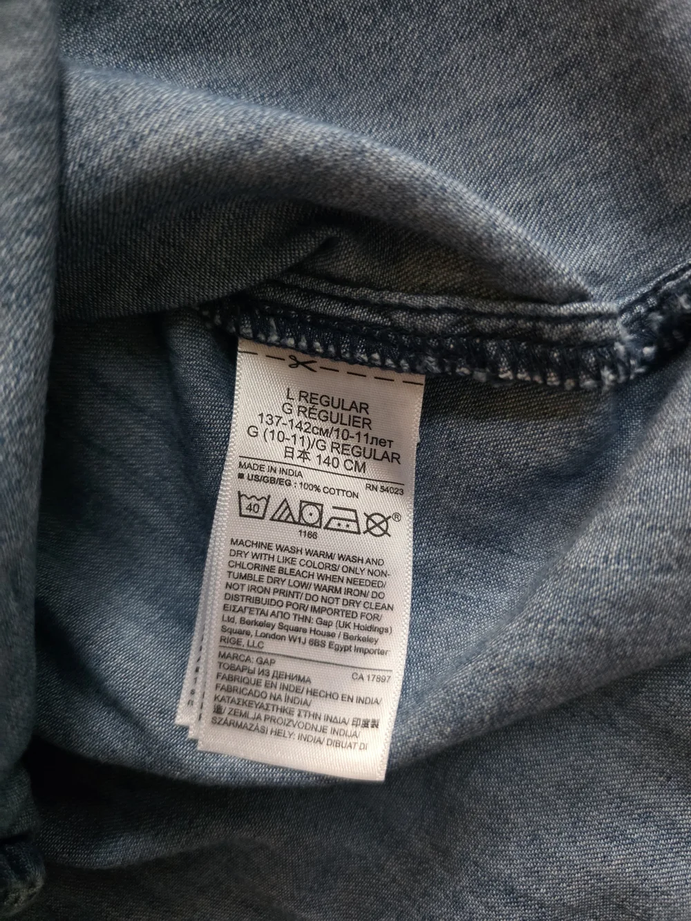 GAP Kids Denim Shirt Dress - Blue
